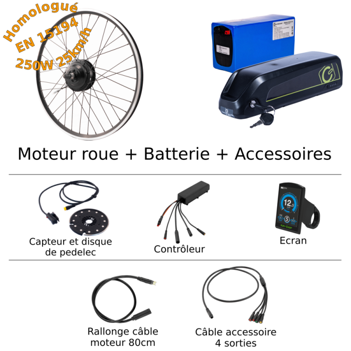Chargeur universel de batterie trottinette et vélo électrique 36 volts
